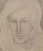 GOLDA ROSE (1921-2016) THREE PENCIL FEMALE FACE PORTRAITS?Innocence??Mystique? Signed and dated 1994
