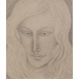 GOLDA ROSE (1921-2016) THREE PENCIL FEMALE FACE PORTRAITS?Innocence??Mystique? Signed and dated 1994