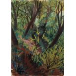 MARGARET GUMUCHIAN (1928 - 1999) GOUACHE DRAWING The Glade Signed lower right 13 3/4 x 9 1/2in (35 x