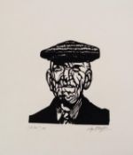 ROGER HAMPSON (1925 - 1996) LINOCUT Portrait 'Mr Parr' Signed, titled and numbered 6/10 in pencil,