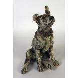 APRIL SHEPHERD (MODERN) LIMITED EDITION ?COLD CAST PORCELAIN? MODEL OF A DOG ?Ever Hopeful?, (66/