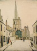 † L. S. LOWRY ARTIST SIGNED LIMITED EDITION COLOUR PRINT Burford Church An edition of 850,