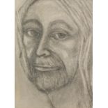 GOLDA ROSE (1921-2016) PENCIL DRAWING Face of a bearded manSigned and dated 1992 13 ¼? x 9 ¾? (33.