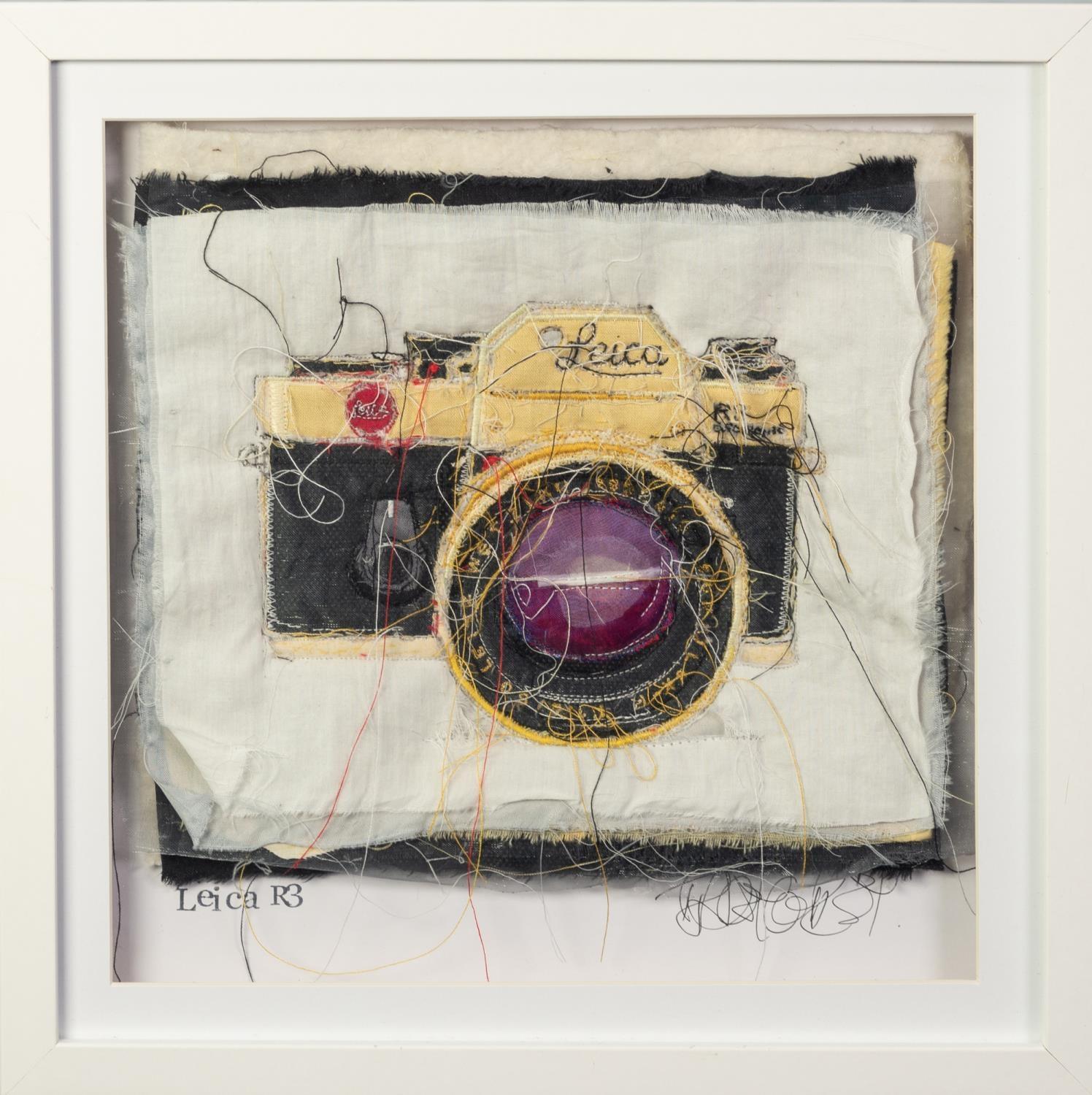 TRACEY COVERLEY (b.1970) FABRIC AND THREAD FROM THE CAMERA SERIES?Leica R3? Signed and titled Framed - Image 2 of 2