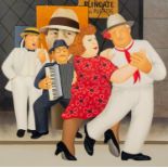 † BERYL COOK (1926 - 2008) ARTIST SIGNED LIMITED EDITION SCREEN PRINT Tango Busking Numbered 134/395