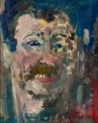 † LAWRENCE JAMES ISHERWOOD (1917-1988) OIL ON BOARD ?Toothy Man? Unsigned, titled and dated ?98