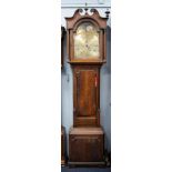 LATE EIGHTEENTH CENTURY OAK LONG CASED CLOCK WITH ROLLING MOON PHASE, SIGNED SMITH, CHESTER, the