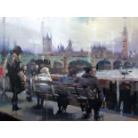 CHRISTIAN HOOK (b.1971) ARTIST SIGNED LIMITED EDITION COLOUR PRINT ?Embankment?, 18? X 24 ½? (45.7cm