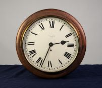 THOMAS SAMPSON, OLDHAM, MAHOGANY CASED WALL CLOCK, the 12? enamelled Roman dial powered by a