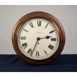 THOMAS SAMPSON, OLDHAM, MAHOGANY CASED WALL CLOCK, the 12? enamelled Roman dial powered by a