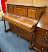 PLEYEL, LYON & CIE, PARIS, FRANCE, UPRIGHT GRAND PIANOFORTE, iron framed and overstrung, in inlaid