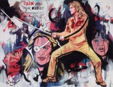 ZINSKY (MODERN)OIL ON CANVAS?The Bride, Kill Bill? Signed 32? x 41? (81.3cm x 104.1cm)