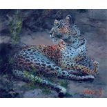 ROLF HARRIS (b.1930) ARTIST SIGNED LIMITED EDITION COLOUR PRINT ON PAPER ?Leopard Reclining at