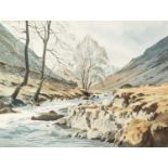 J. BEDDOWS (Modern) WATERCOLOUR DRAWING Lakeland river landscape Signed lower right 14 1/4in x