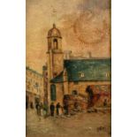 F.H. CANNELL OIL PAINTING ON PANEL ?The late St Matthews Old Church, Market Place, Douglas?
