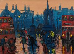 JAMES DOWNIE (b.1949) ACRYLIC ON CANVASAlbert Square, Manchester Signed and dated 2011 11 ¼? x 15 ¼?