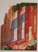 NORMAN JAQUES (1922-2014) TWO COLOUR PRINTS?Mid West, U.S.A.?, signed coloured etching17 ½? x