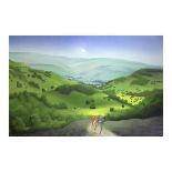 MACKENZIE THORPE (b.1956)ARTIST SIGNED LIMITED EDITION COLOUR PRINT?Over the Moor and Dale?, 23? x