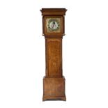LATE EIGHTEENTH CENTURY OAK AND MAHOGANY CROSSBANDED LONGCASE CLOCK WITH MOONPHASE, SIGNED S(