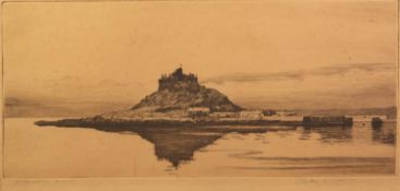 GEOFFREY SNEYD GARNIER (1889 ? 1971) ARTIST SIGNED ETCHING St Michaels Mount Signed and titled in