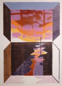 NORMAN JAQUES (1922-2014)TWO LIMITED EDITION COLOUR PRINTS?Three Aspects of Water?, (14/15) Blue