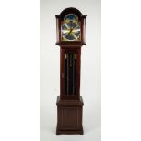RICHARD BROAD, BODMIN, CORNWALL, MODERN GRANDMOTHER CLOCK, with weight driven movement, arched brass