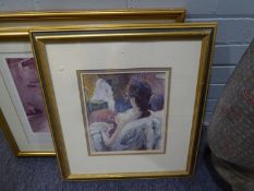 SIR WILLIAM RUSSELL FLINT3 COLOUR PRINT REPRODUCTIONSSCENE WITH GYPSY WOMAN AND ANOTHER COLOUR PRINT