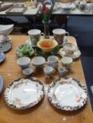 'MUSTARDSEED MOONSHIRE ORIGINALS' SPECIMEN CUP AND SAUCER WITH FLOWER MOULDED CUP AND LEAF MOULDED