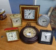 ADDISON ROSS, LONDON, BURR WALNT AND PARCEL GILT FRONTED MANTEL CLOCK WITH KIENZLE, GERMAN, QUARTZ