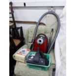 MIELE ?CAT & DOG? CYLINDER VACUUM CLEANER AND AN ELECTRIC FAN ON TALL FLOOR STAND