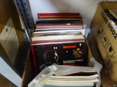 A SELECTION OF LP RECORDS, MAINLY CLASSICAL, SOME BOX SETS AND A SMALL QUANTITY OF SHEET MUSIC