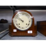 MANTEL CLOCK WITH IMPERIAL 8 DAYS STRIKING MOVEMENT, STRIKING ON COILED GONG IN ART DECO STYLE