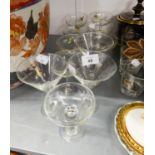A SET OF EIGHT BABYCHAM GLASSES AND THREE OTHERS SIMILAR (11)