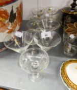 A SET OF EIGHT BABYCHAM GLASSES AND THREE OTHERS SIMILAR (11)