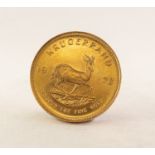 SOUTH AFRICAN 1973 GOLD KRUGERRAND, 1 ozs of fine gold (EF)