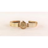 LADY'S ROLEX 'PRECISION' 9ct GOLD WRISTWATCH with manual 18 rubies movement, the small silvered