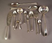 PART-TABLE SERVICE OF EARLY 20th CENTURY CUTLERY with fine beaded edges, 33 pieces comprising a