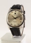 GENT'S ROAMER STINGRAY 44 ROTODATE SWISS AUTOMATIC WRISTWATCH, in stainless steel case, silvered