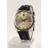 GENT'S ROAMER STINGRAY 44 ROTODATE SWISS AUTOMATIC WRISTWATCH, in stainless steel case, silvered