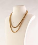 9ct GOLD BRAIDED CHAIN NECKLACE 21.7 gms