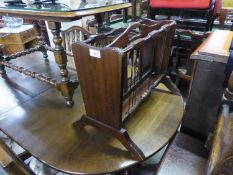 A MAHOGANY PERIODICAL RACK