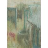 MICHAEL WOOD (b.1959) MIXED MEDIA ON PAPER Garden scene Signed 10? x 7? (25.4cm x 17.8cm)