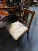 A SET OF FOUR MAHOGANY REGENCY STYLE DINING CHAIRS (A.F.) (4)