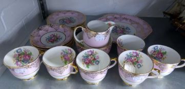 DAKIN, ENGLISH BONE CHINA TEA SERVICE FOR SIX PERSONS, 21 PIECES