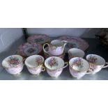 DAKIN, ENGLISH BONE CHINA TEA SERVICE FOR SIX PERSONS, 21 PIECES