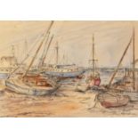WINIFRED PICKFORD (Modern) LINE AND WASH DRAWING 'High and Dry' Signed lower right, titled on The