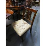 A SET OF FOUR MAHOGANY REGENCY STYLE DINING CHAIRS (A.F.) (4)