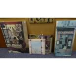 FOUR REPRODUCTION COLOUR PRINTS ON CANVAS, A PRINT AFTER RENOIR, A REPRODUCTION COLOUR PRINT, M.