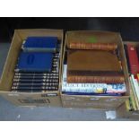 A SET OF BOOKS, UNIFORMLY BOUND, INCLUDING ?WORKS OF DICKENS? AND ?PICTORIAL HISTORY OF THE WORLD?