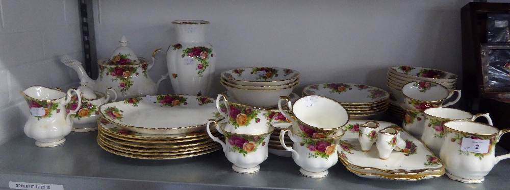 ROYAL ALBERT CHINA ?OLD COUNTRY ROSES? PATTERN DINNER AND TEA WARES, APPROXIMATELY 54 PIECES, ALSO A